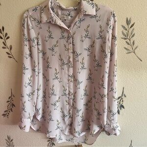 LOFT Floral Print Women's Top - Cream